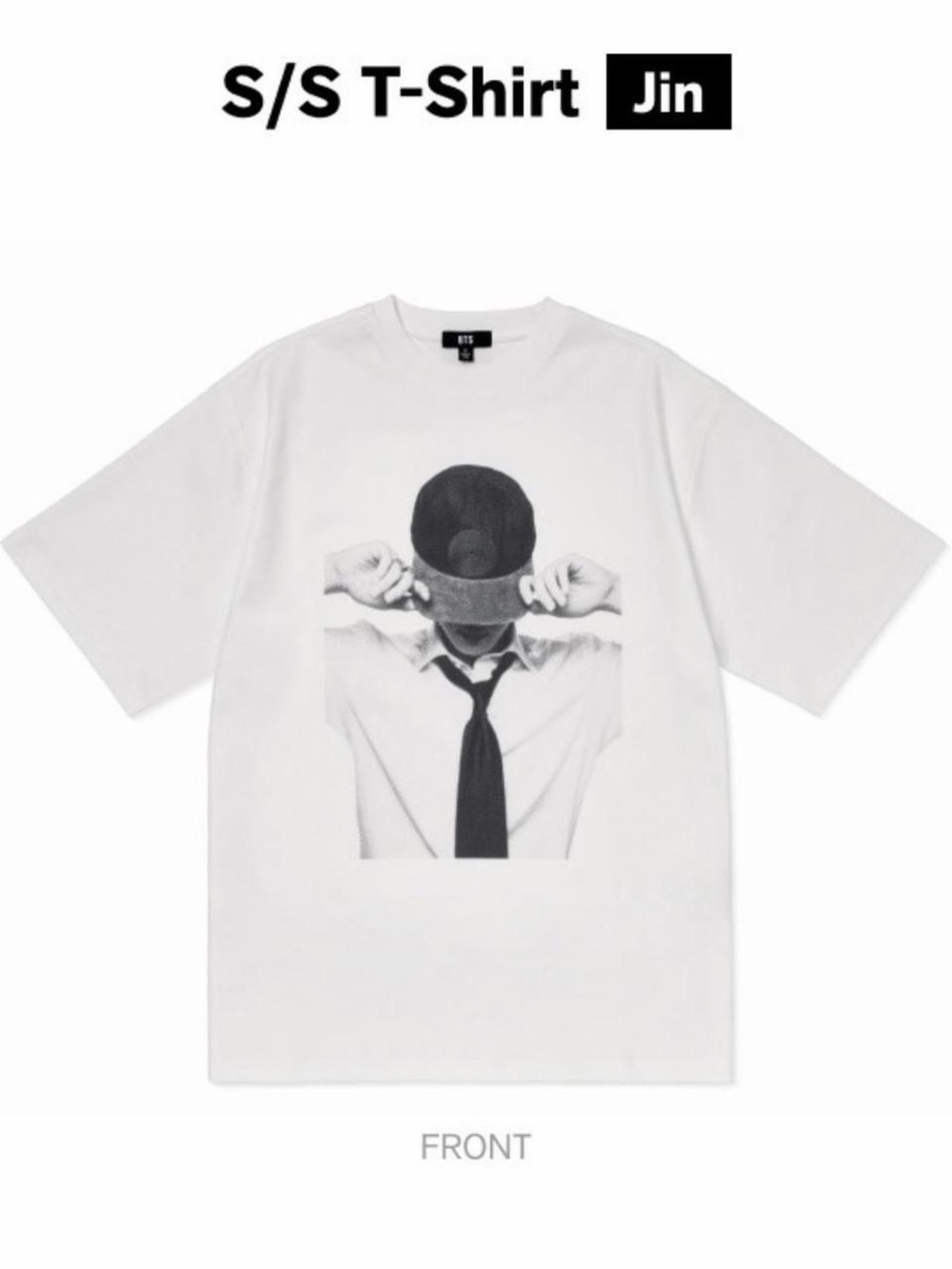 Official ARIRANG BTS JIN S/S Graphic T-Shirt – HYBE / BIGHIT – White – Size M - Picture 2 of 3